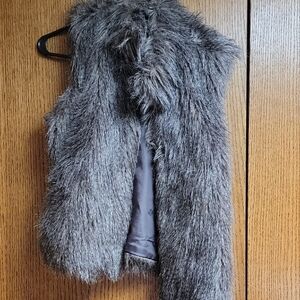 Cavalini Gray Faux Fur Vest